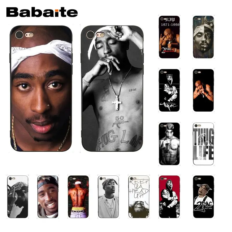 

Babaite 2Pac Tupac Amaru Shakur DIY Luxury High-end Protector Phone Case for iPhone X XS MAX 6 6s 7 7plus 8 8Plus 5 5S SE XR