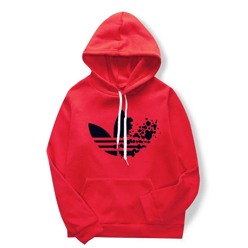 

Women's fashion loose print red thin pullover o collar Hoddie girls white grey yellow multi-color hoodie