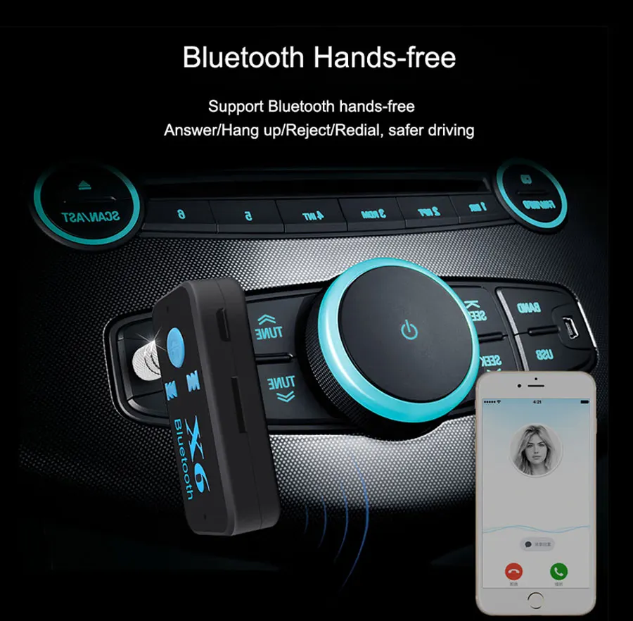 3,5 мм автомобильный комплект AUX Bluetooth аудио приемник ручной микрофон Вызов Bluetooth адаптер 4,0 Автомобильный Динамик Авто TF карта музыкальный приемник