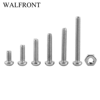 

230pcs M2 Hex Socket Screws Stainless Steel SS304 Hex Socket Button Head Screws Bolts and Nuts High Quality