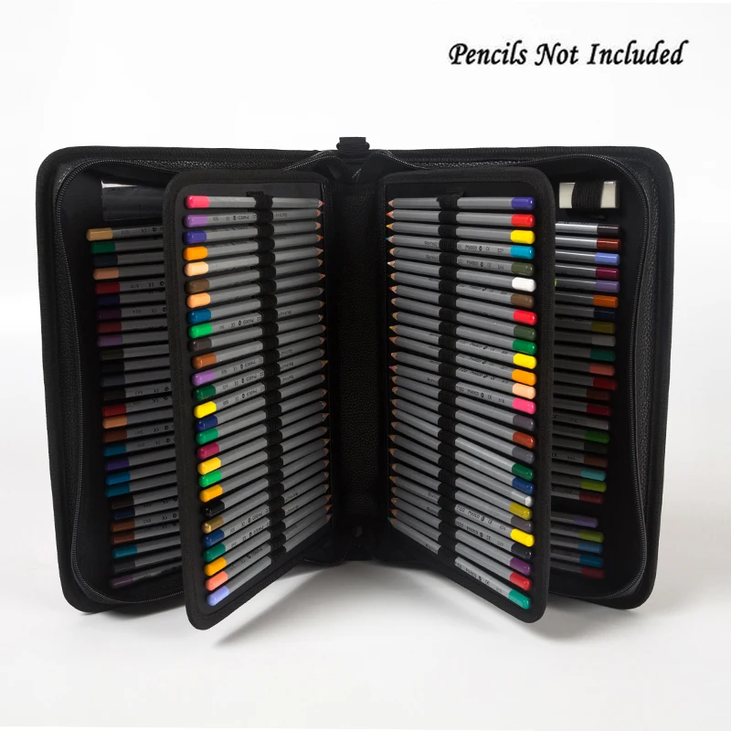 Günstig 160 loch Folding PU Leder Schule Bleistifte Fall Große Kapazität Tragbare Bleistift Tasche Für Farbige Bleistift Gel Stift Fall Kunst liefert