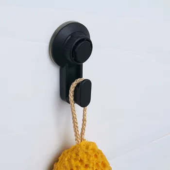 

Bathroom Towel Hook Powerful Vacuum Suction Cup Towel Hook Holder Bath Kitchen Coat Robe Hook Hanger Hardware Black