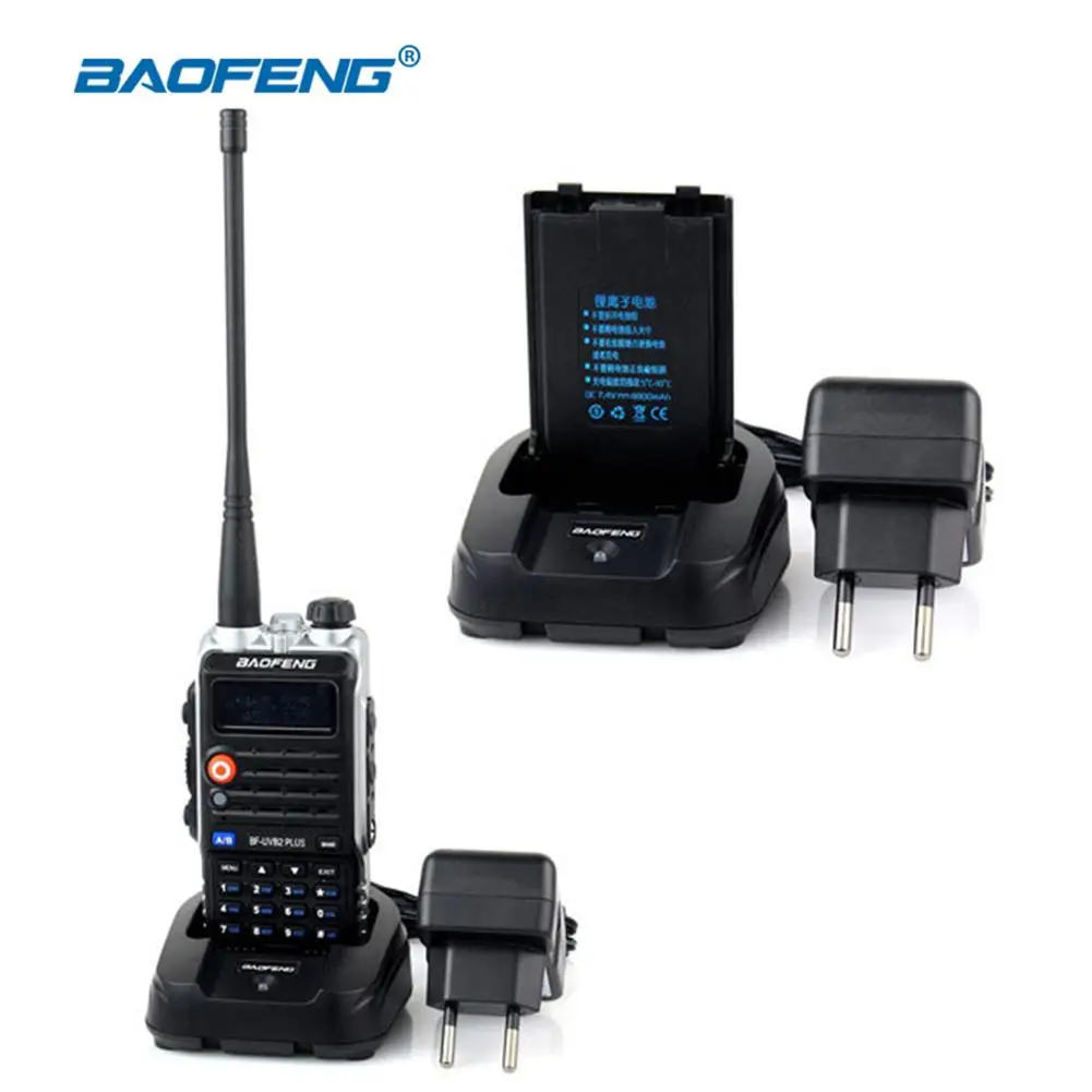 1PCS Baofeng Walkie Talkie BF-UVB2PLUS VHF/UHF Dual Band DCS Ham Two Way Transceiver Portable Durable Sturdy Walkie Talkie