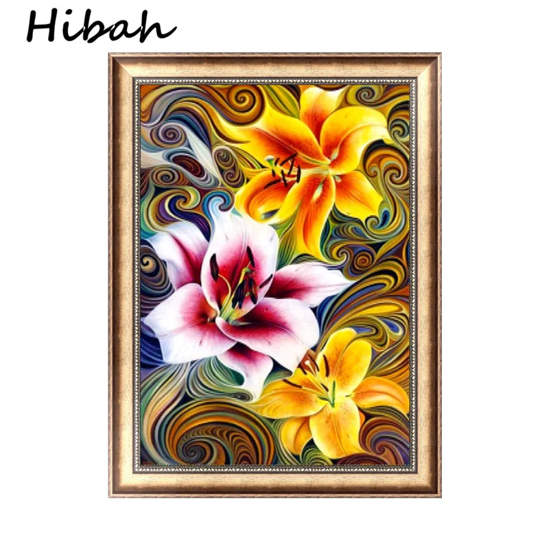 

All 5D Diy diamond cross - embroidered gold flower diamond painting round diamond full - diamond painting embroidery decoration.