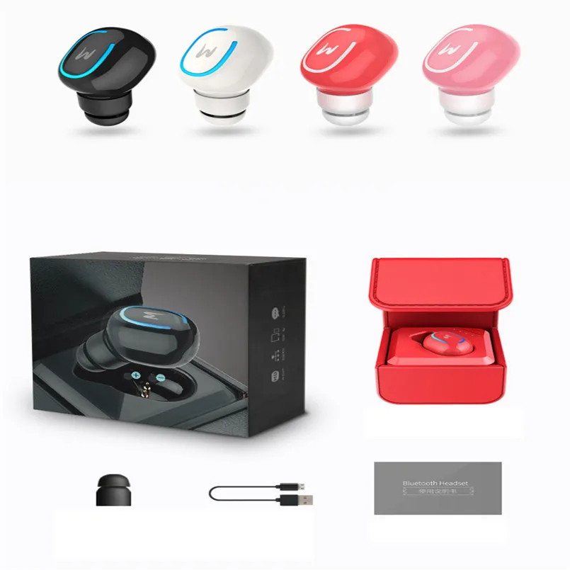 Мини Универсальные наушники стерео беспроводные Bluetooth V4.1 + EDR гарнитура одиночные
