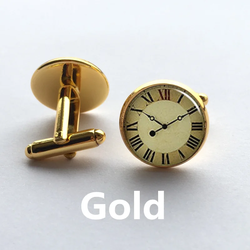 Запонки для часов винтажные запонки античные с рисунком|clock cufflinks|watch cufflinksvintage