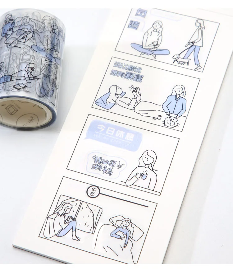 INS стиль прозрачный ПЭТ васи лента декоративная клейкая лента Decora Diy Скрапбукинг наклейка этикетка японские канцелярские товары JD008