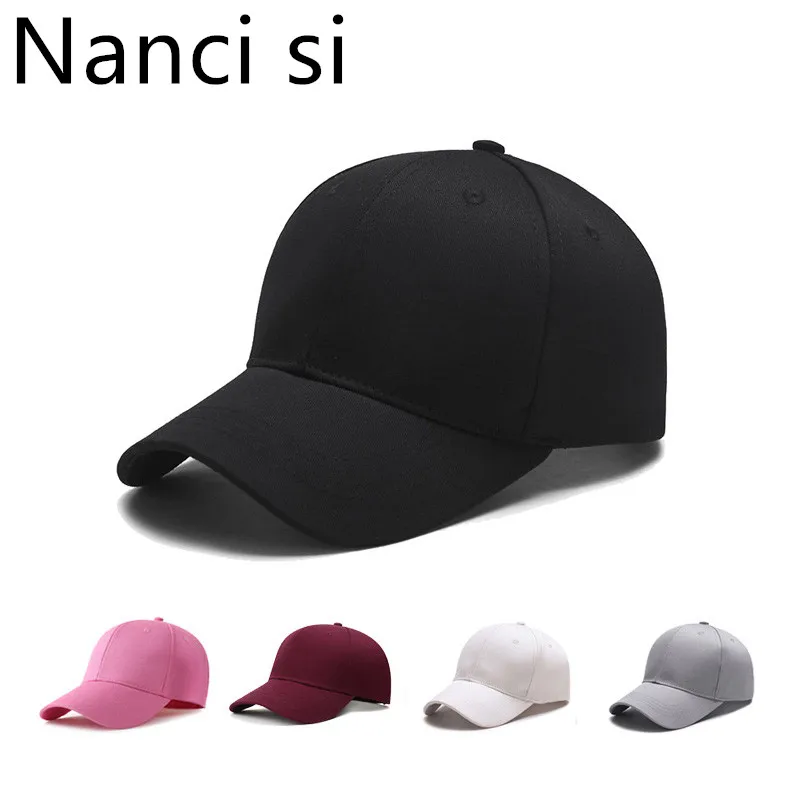 Dropshipping Black Cap Solid Color Baseball Cap Snapback Caps Casquette Hat Fitted Casual Gorras Hip Hop Dad Hats For Men Women