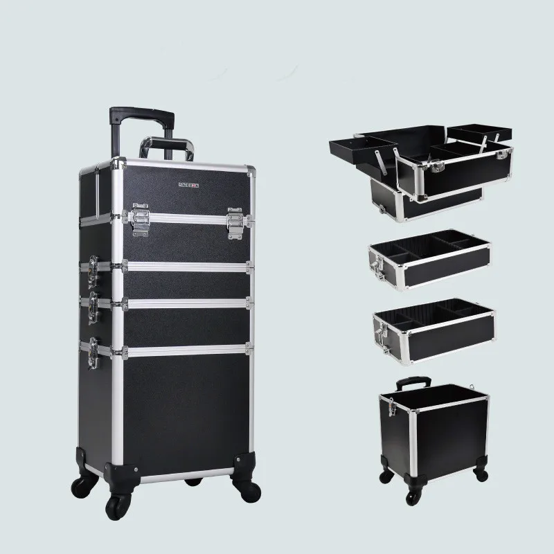 as Box Make up Picture Trolley Kosmetische Beauty Fall Picture Beleuchtete Multi Aluminium As Räder Und Nagel Mit q1SUCxCwZ