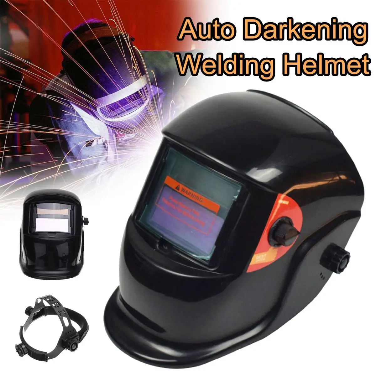 

Solar Power Auto Darkening Range Welding Helmet Adjustable Anti-UV Electric Welding Mask/Helmet/Welding Lens for Welding Machine