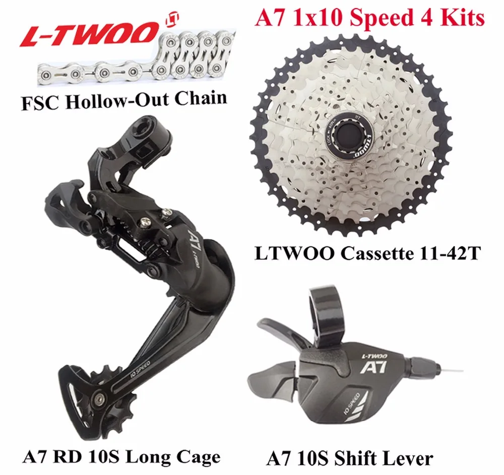 LTWOO Bicycle A7 1x10 Speed Groupset Shift Lever+Rear Derailleur+Chain