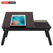Magic Union портативный стол для ноутбука из цельного дерева, домашний стол, для колледжа, общежития, кровати, складной стол для ленивых, маленький стол для учебы