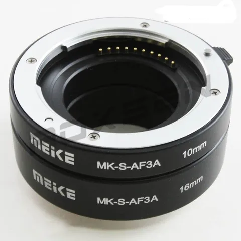 Tubo de Extensão de Metal Meike 16mm para Sony Nex e Mount Auto Foco Macro A7r Nex7 A7r2 a9 Câmera A5000 A6300 A6500 10mm a7