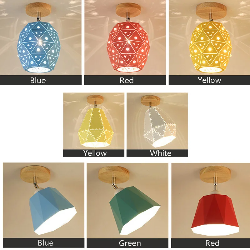 Современные светодиодные потолочные лампы Nordic Plafondlamp вращающийся деревянный