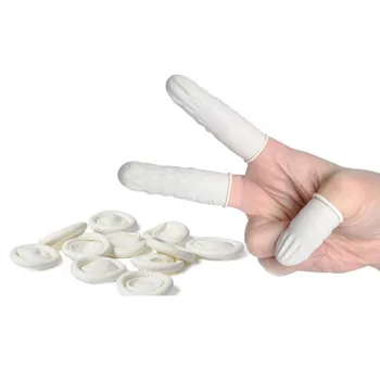 

100pcs Finger Cots Nature Latex Portable Multifunction Disposable Fingertip Protective Rubber Gloves Non-toxic