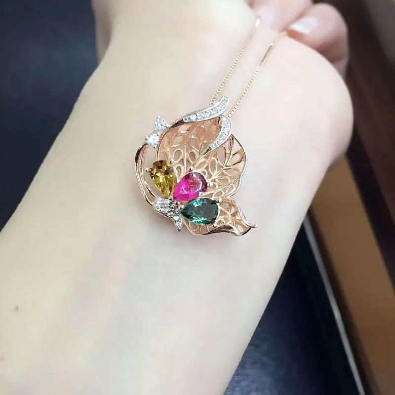 

Collier Qi Xuan_Tourmaline Stone Fashion Pendant Necklaces_Tourmaline Necklaces_Quality Guaranteed_Manufacturer Directly Sale