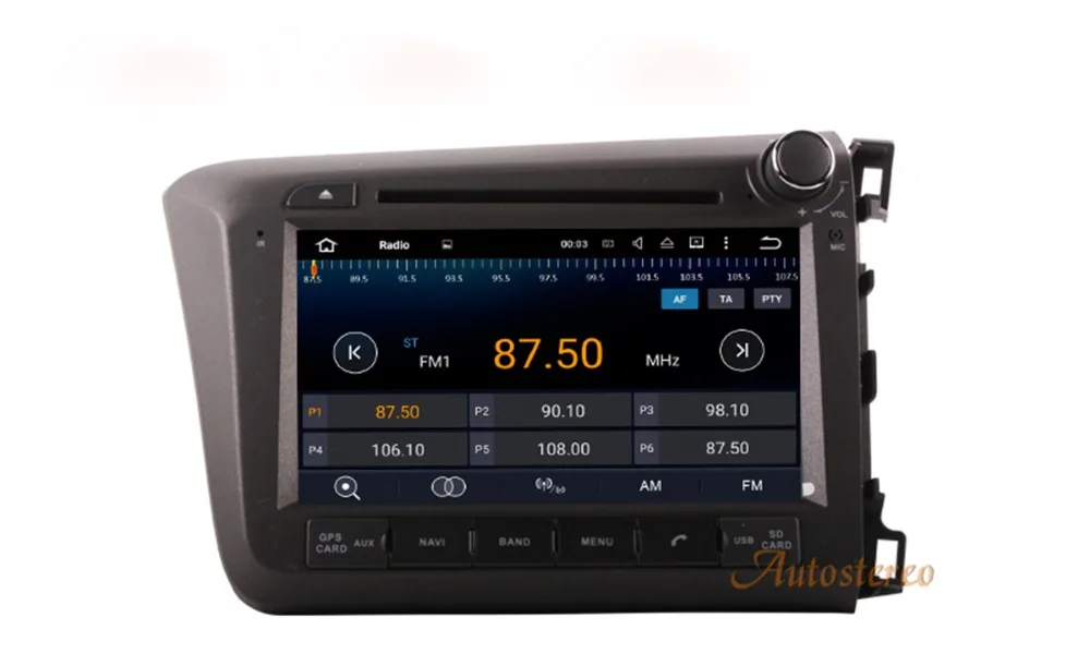 Sale Car CD DVD player Android Quad core Car GPS navigation for Honda Civic right 2012 - 2015 radio mirror link mp3 video player 3