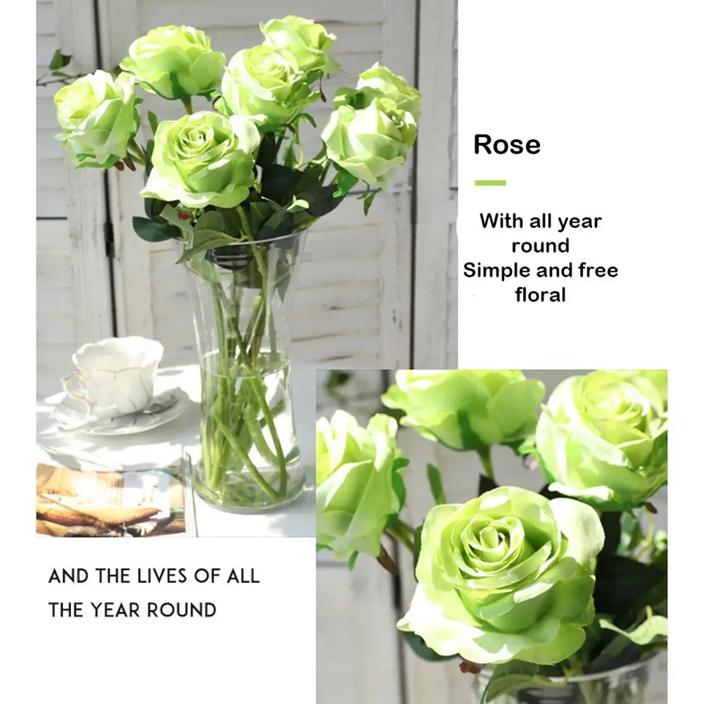 

52CM New artificial flower rose flower head wedding party home decoration DIY wreath scrapbook gift box craft XF30