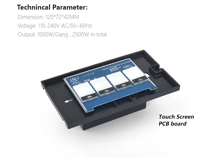 1000 Вт 4 банды 1 способ США/AU Стандартный сенсорный выключатель, хуансин электрический выключатель, закаленное Кристалл Стекло Панель настенный выключатель 240 В