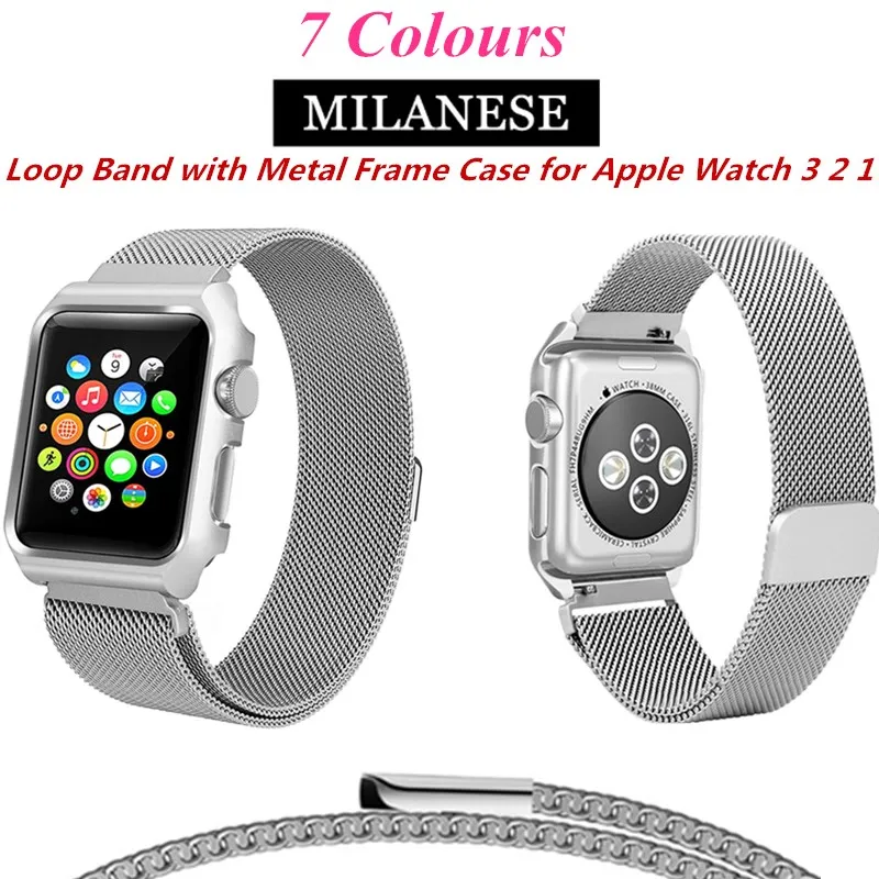 

Milanese Magnetic Loop Strap for Apple Watch Series 3 2 1 Metal Watch Band Bracelet Wristband Replacement for iWatch 42MM 38MM