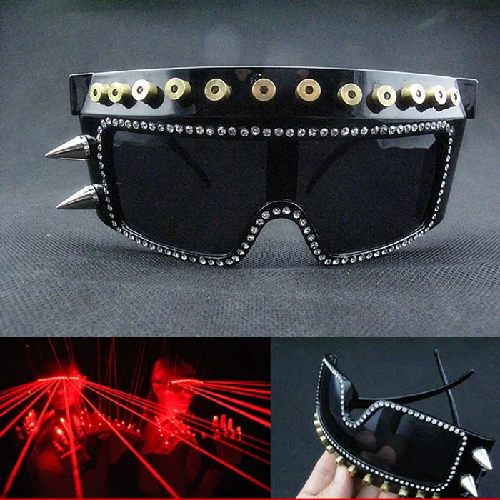 laser glasses for Event & Party Supplies red LED glasses DJ club laser