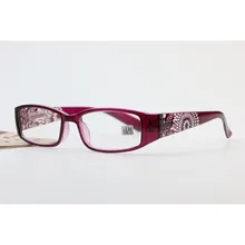 Ретро Для женщин очки для чтения лупа очки полноразмерная оправа квадратной оправе Винтаж очков для зрения диоптрий+ 1,0 до+ 4,0 резной храм L3