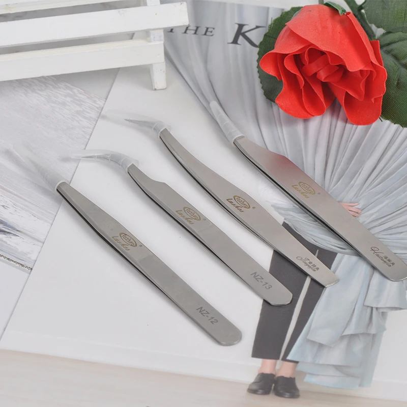 

FUZHAN,4pcs/set stainless steel eyelash tweezer/curved and straight hair remover of makeup tools for beauty and health