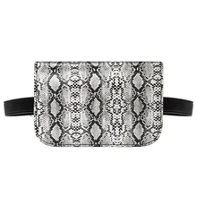Модная поясная сумка для женщин, роскошный бренд, змеиная кожаная поясная сумка, женская уличная сумка, стильная сумка для телефона/кошелек-Органайзер