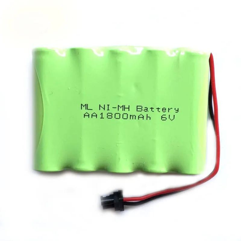 

High Capacity 6V 1800mAh 5x AA RC Rechargeable Ni-MH Battery Pack with Small Plug for RC Cars RC Boat Remote Toys
