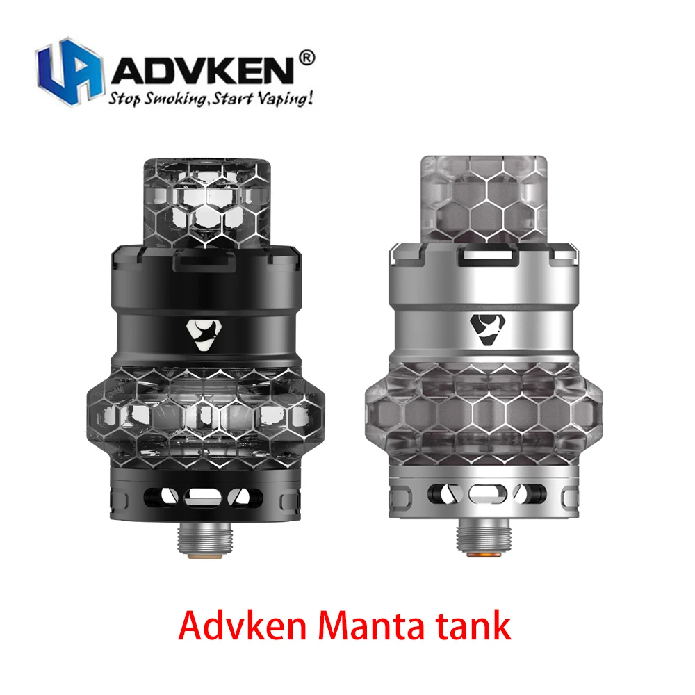 

Original Advken Manta Tank serpentine pattern tank 5ml Resin e-cigarette atomizer Mesh coil compatible TFV8 Baby Tank