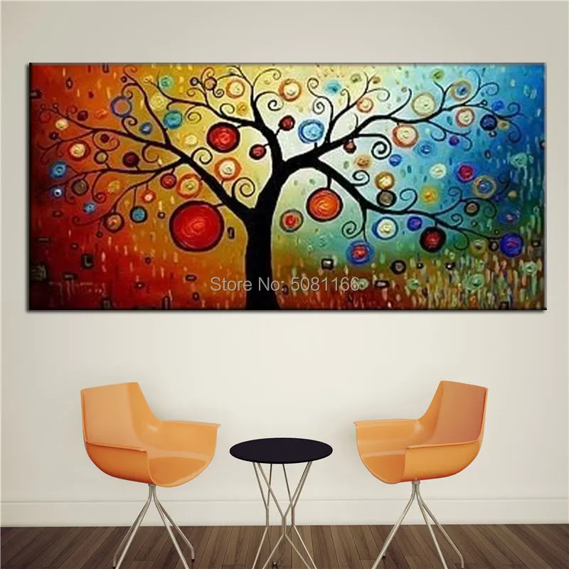 

Artist Hand painted High Quality Modern lucky tree Oil Paintings on Canvas Abstract large wall canvas painting for living room