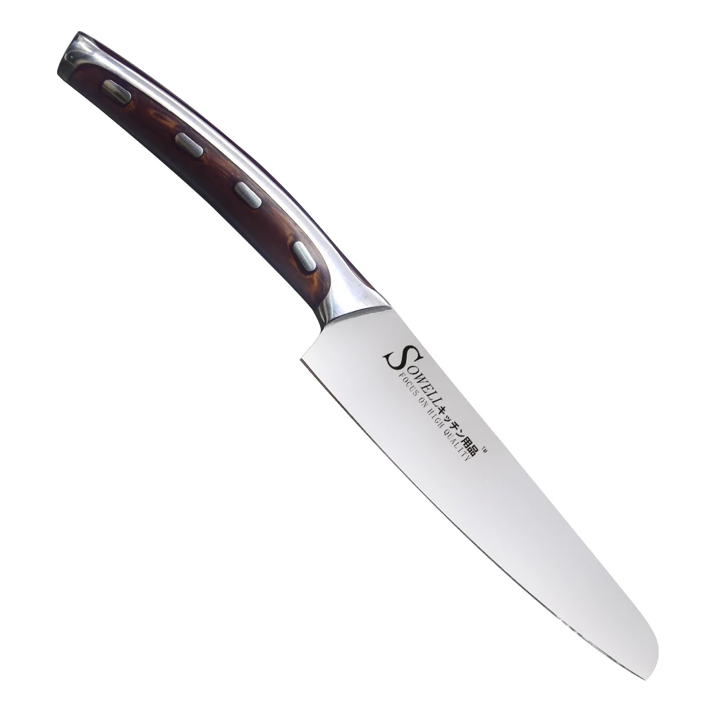 The Simple Effective Kitchen Knife New Sharp 5Inch Resin Fiber Handle Utility 4Cr14Mov Stainless Steel Knife