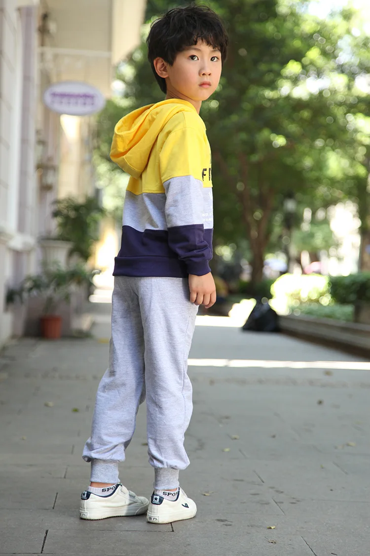 Высокое качество хлопок Весна-Осень детская одежда комплект Детский мальчик спортивная одежда комплект близнецы-костюмы повседневная спортивная одежда