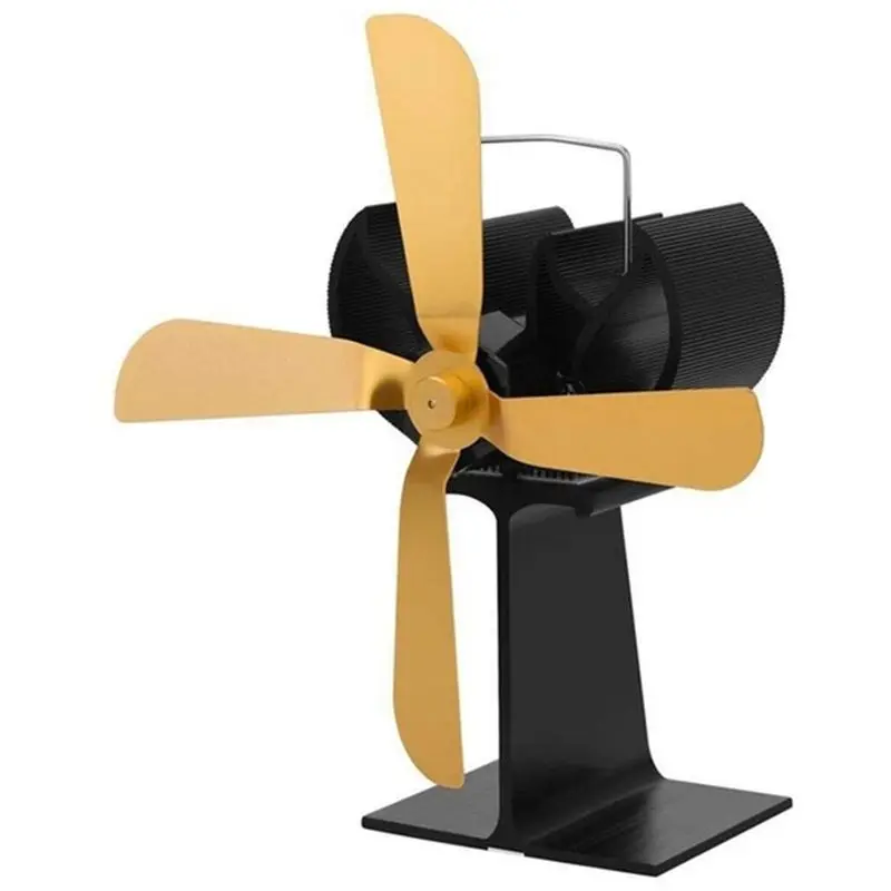 

4 Blades Heat Powered Stove Fan For Wood Burner Fireplace Eco Friendly