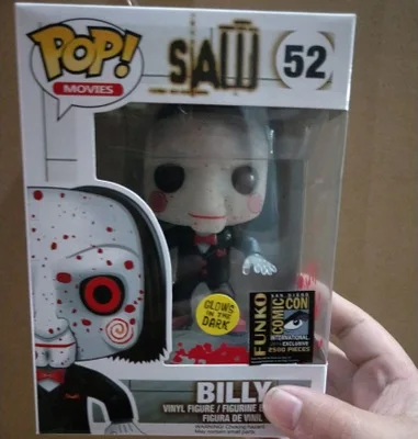 Funko POP SAW BILLY 52# фигурка Коллекционная модель игрушки с коробкой ограниченная светящаяся версия - Цвет: 52  BILLY