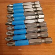 10 шт., 50 мм, Набор отверток Phillips PH2 с противоскользящим покрытием, набор быстроразъемных головок с шестигранным хвостовиком 1/4 дюйма, магнитный наконечник, одностороннее отвертка