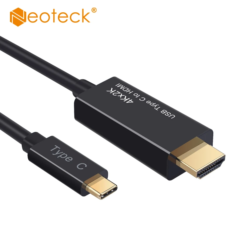 

Neoteck USB Type c 3.1 HDMI Cable 2m 3m USB 3.1 Type C to HDMI 4K Gold-plated Cable For Thunderbolt 3 Adapter Samsung Notebook