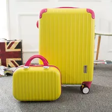 Wholesale!Women lovely travel luggage bags on universal wheels,14 20inch pink luggage sets