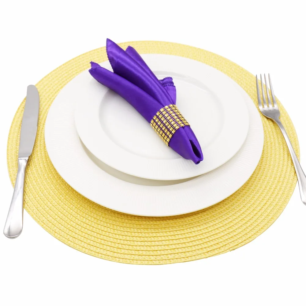 Round Weave Placemat Table Mats Simple Style Dining Napkin Pads Non-Slip Heat Resistant Coaster Cushion Kitchen Party Decoration Round Weave Placemat Table Mats Simple Style Dining Napkin Pads Non-Slip Heat Resistant Coaster Cushion Kitchen Party Decoration