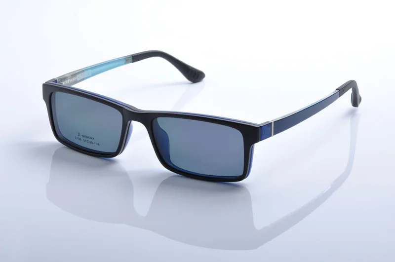 Модные очки с магнитным зажимом, солнцезащитные очки для близорукости, очки для вождения, поляризованные солнцезащитные очки с клипсой двойного назначения EV1406 - Цвет линз: C050 Shiny Blue