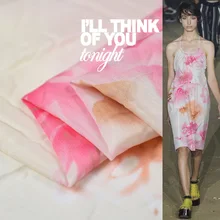 100 см* 140 см свежая розовая краска цветочный шелк хлопок марля мягкий материал подкладки платья