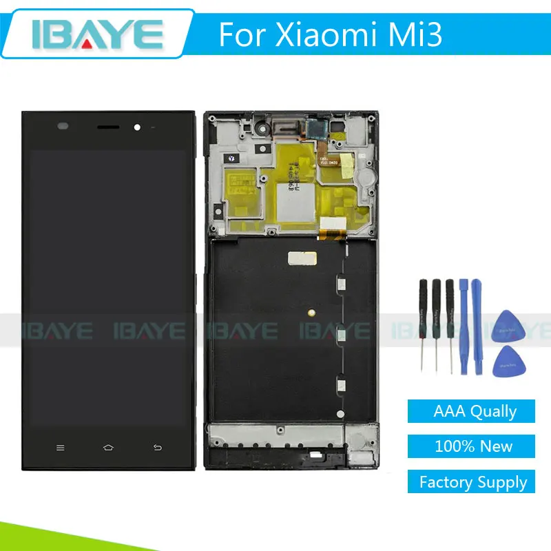 Prix pour Pour Xiaomi 3 Mi3 LCD Affichage Écran Tactile Digitizer Avec Lunette Cadre Remplacement Assemblée Prix pour Pour Xiaomi 3 Mi3 LCD Affichage Écran Tactile Digitizer Avec Lunette Cadre Remplacement Assemblée