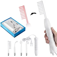 Высокочастотная Электротерапия волос уход за лицом Красота светодиодная стеклянная трубка машины питает, разглаживает набор по уходу за волосами отбеливающий Красота машины