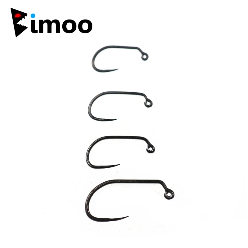 Bimoo 20 шт. для рыбалки нахлыстом влажный крючок завязывания мушек зажим черный