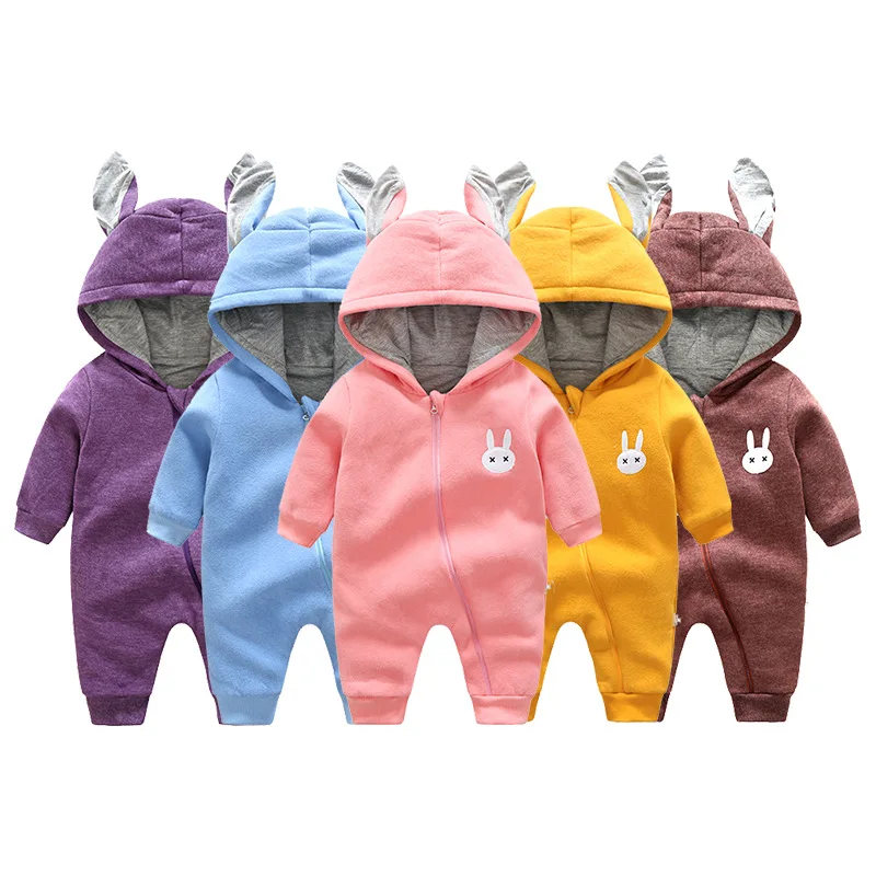 

6~18M Newborn Autumn 100% Organic Cotton Rabbit Baby Boy Romper Girl Rompers Bebe Clothes Infant Jumpsuit Long Sleeve Onesie