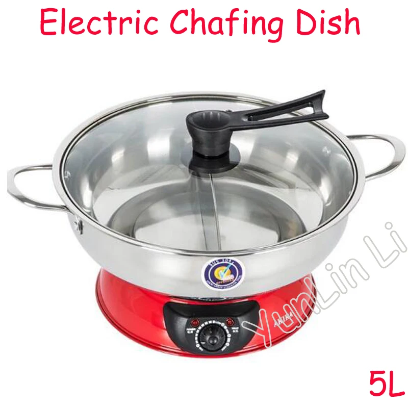 5L Electric Chafing Dish Multi-Function Split-Type Electric Hot Pot With Large Capacity Stainless Steel Pot KL-S42/SG PRO hotel buffet thermal food warmer golden food warmer set hotel stainless steel 6l round roll top chafing dishes