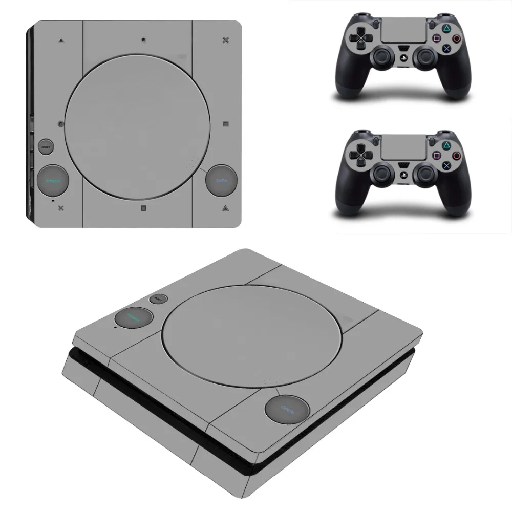 Чистый белый PS1 стиль PS4 тонкий стикер кожи виниловая наклейка для Sony Playstation 4