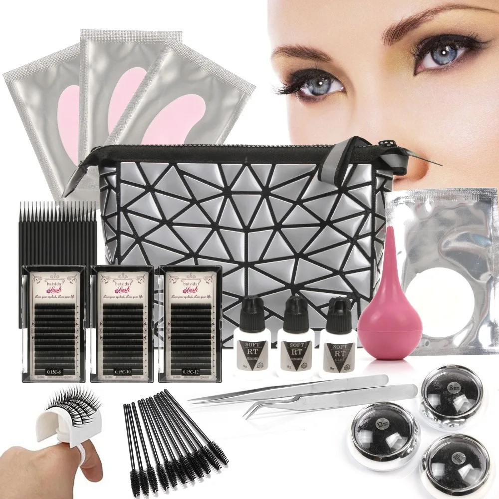 

Anmas rucci Lastest False Eye Lashes Extension Full Tools Kit Under Patch Glue Debonder US Dropshipping