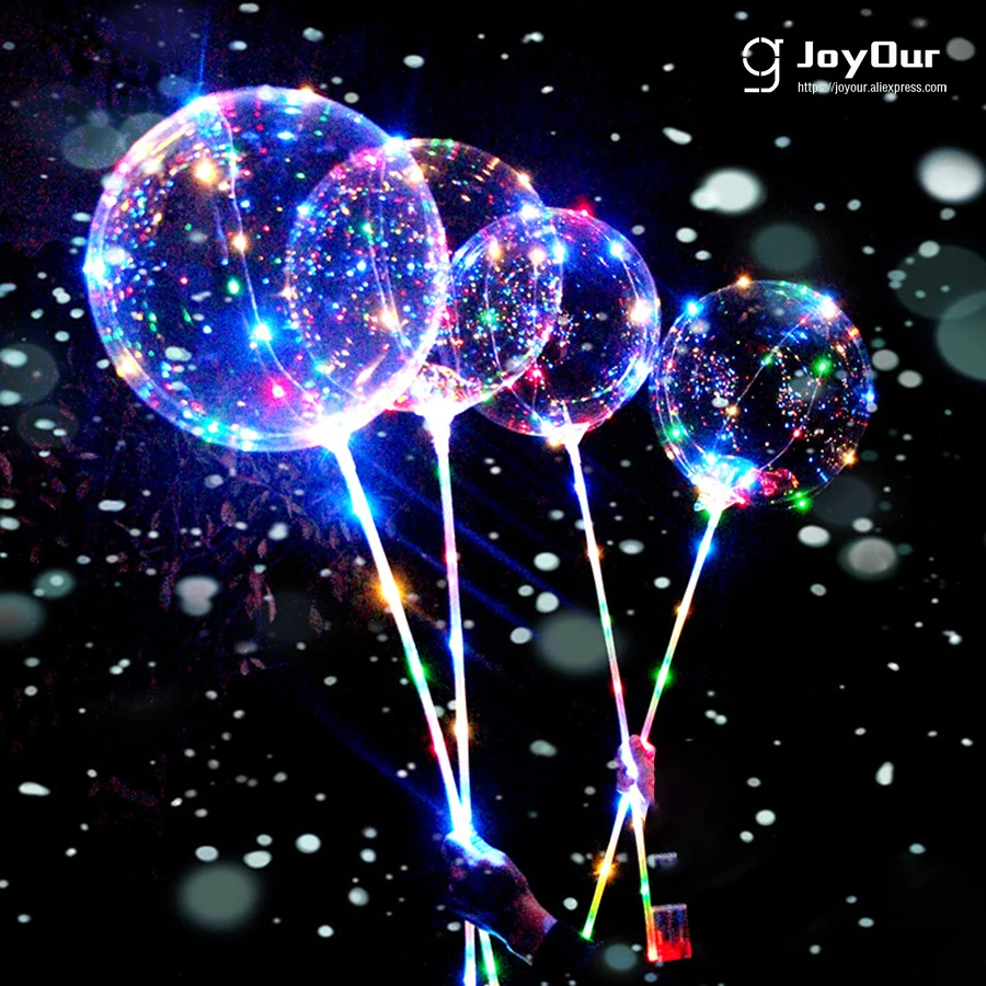 Christmas decor Luminous Led Balloon Air Balloons String Lights Round
