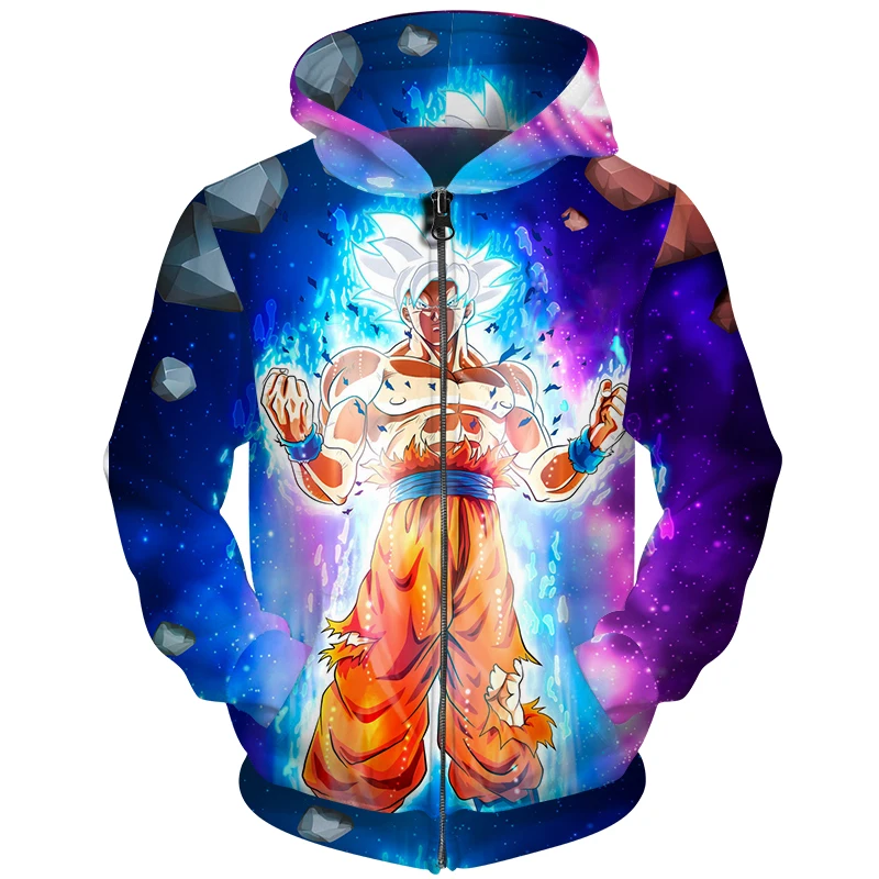 

Cloudstyle Dragon Ball AF Hoodies Male Zipper Sweatshirts 3D Print Super Saiyan Tracksuits Men Women Zipper Hoodies Pullovers
